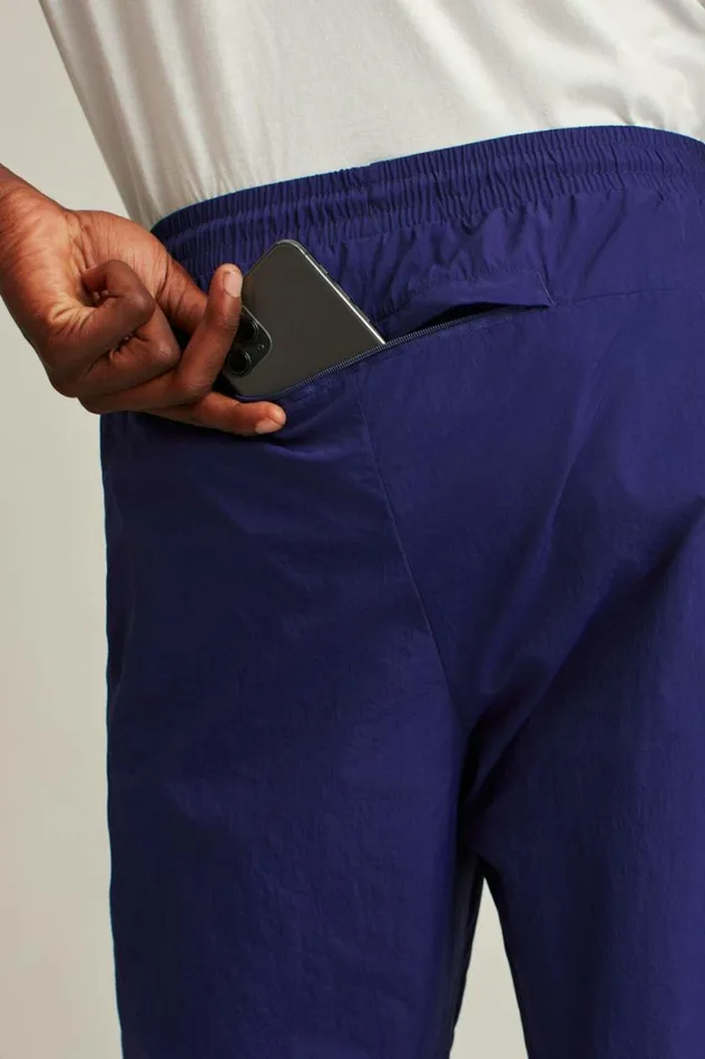 Men Nylon Windbreaker Pant Navy Blue Bonobos Joggers and Athleisure
