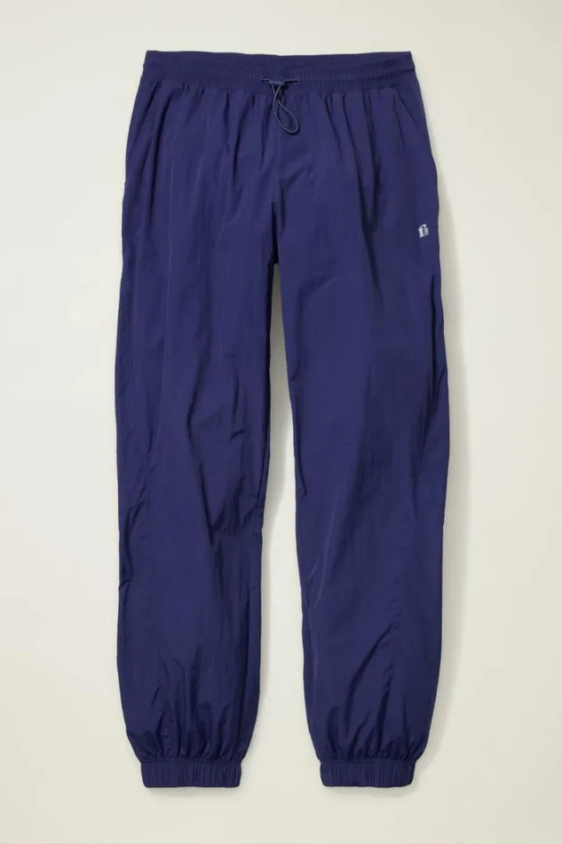 Men Nylon Windbreaker Pant Navy Blue Bonobos Joggers and Athleisure
