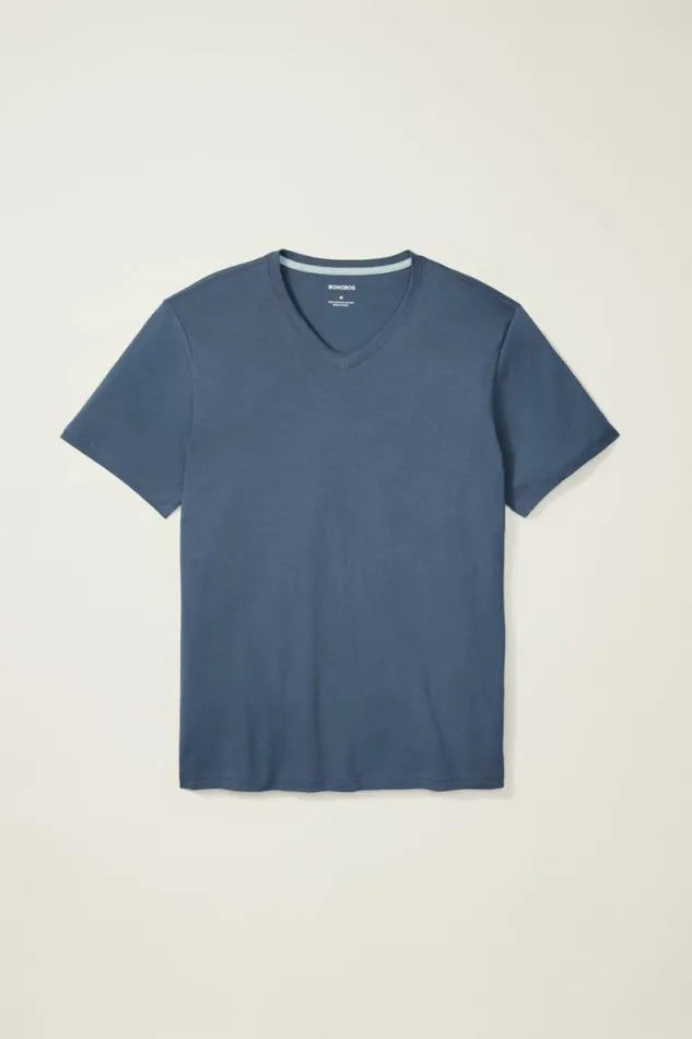Men Organic Cotton VNeck Tee Bright Navy Bonobos Short Sleeve Tees