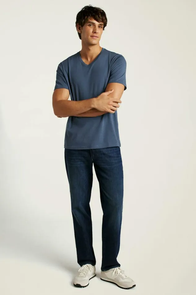 Men Organic Cotton VNeck Tee Bright Navy Bonobos Short Sleeve Tees
