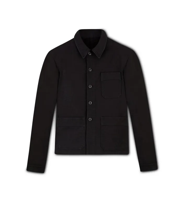 Men Outerwear Tom Ford Brushed Cotton Chore Jacket Black
