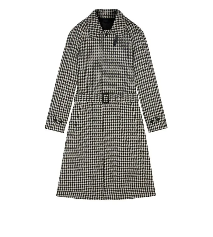 Men Outerwear Tom Ford Grand Pied De Poule Mac Blackwhite