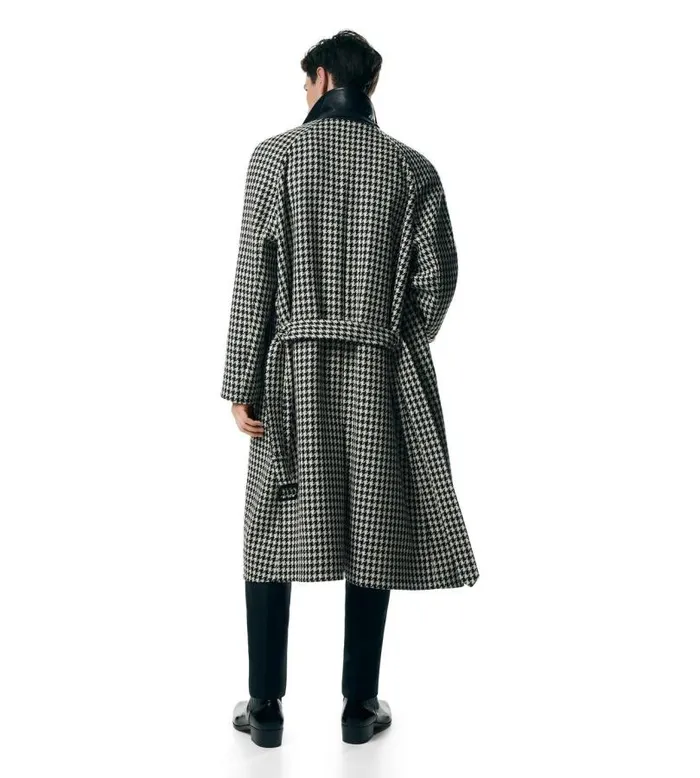 Men Outerwear Tom Ford Grand Pied De Poule Mac Blackwhite Men Outerwear Tom Ford Grand Pied De Poule Mac Blackwhite
