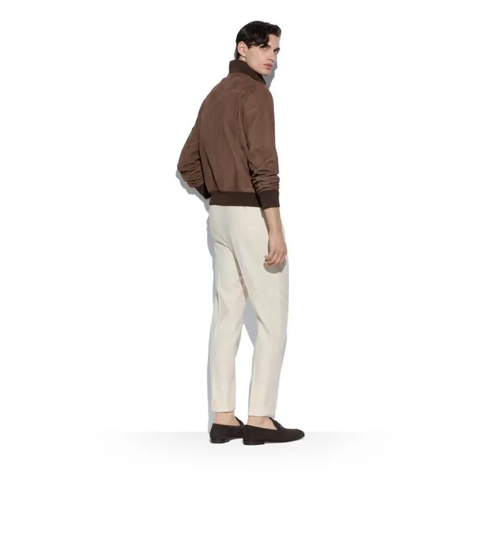 Men Outerwear Tom Ford Light Suede Track Bomber Men Outerwear Tom Ford Light Suede Track Bomber