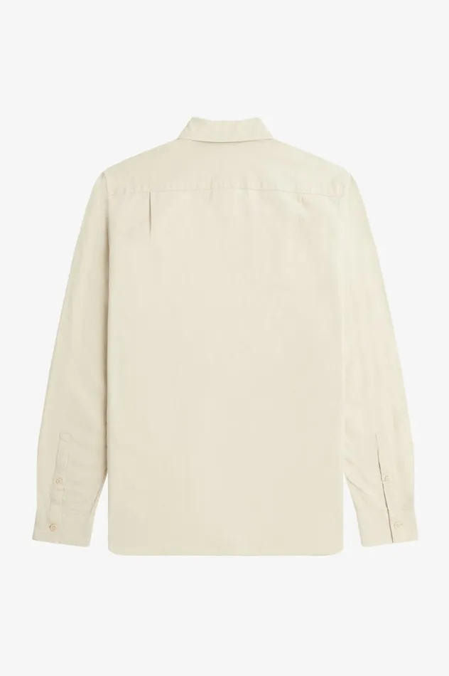 Men Oxford Shirt Oatmeal Fred Perry Shirts