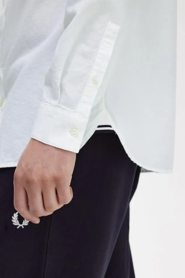 Men Oxford Shirt White Fred Perry Shirts