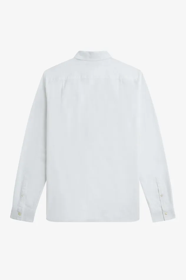 Men Oxford Shirt White Fred Perry Shirts