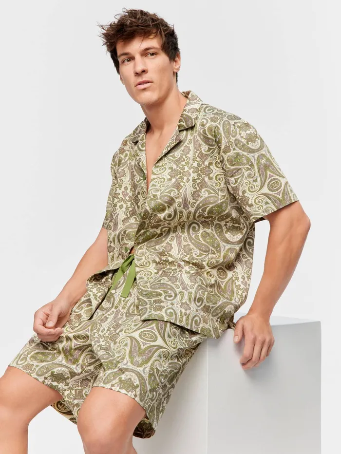 Men Paisley Short Sleeve Pj Set Multi Peter Alexander Sets