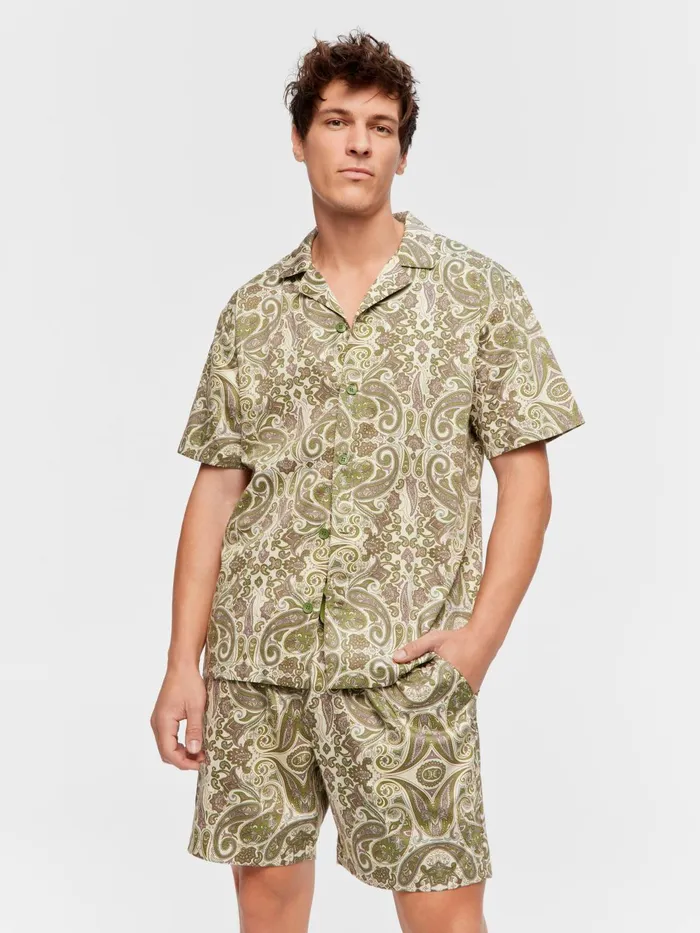 Men Paisley Short Sleeve Pj Set Multi Peter Alexander Sets
