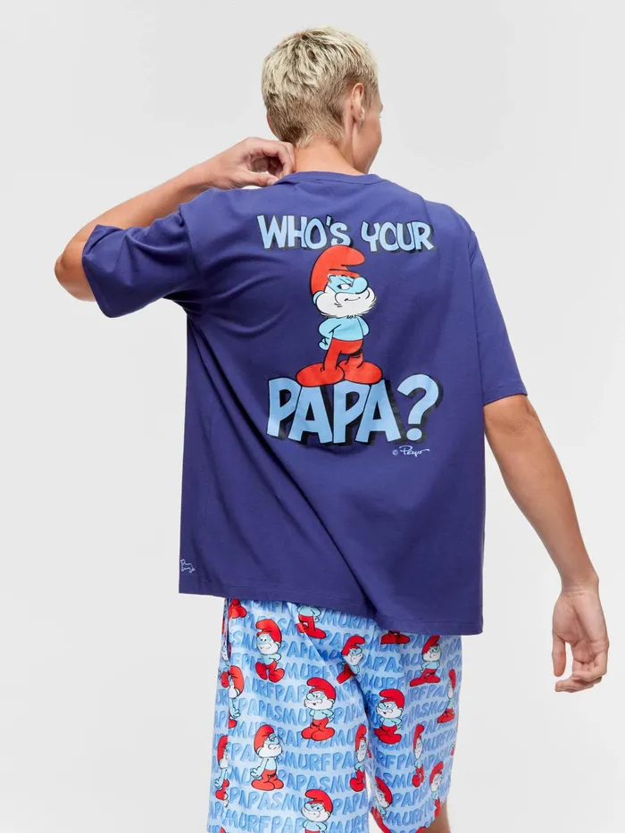 Men Papa Smurf Tee Navy Peter Alexander Tops