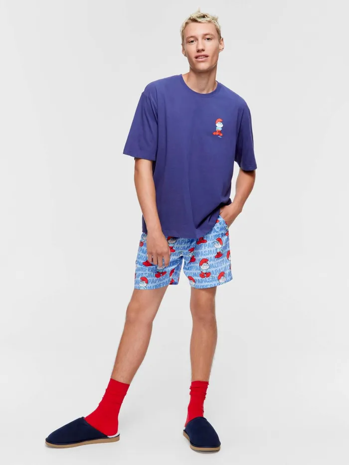Men Papa Smurf Tee Navy Peter Alexander Tops