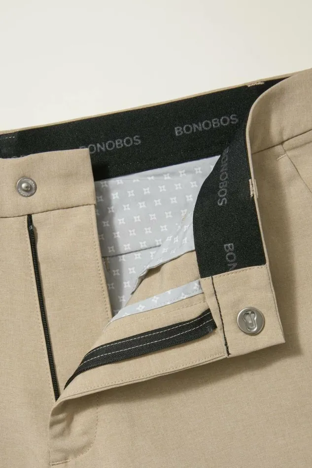 Men Performance Link Shorts Khaki Heather Bonobos Casual Shorts