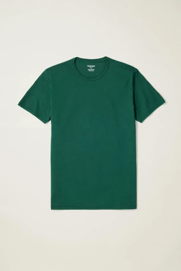 Men Pima Performance Tee Forest Green Bonobos Short Sleeve Tees