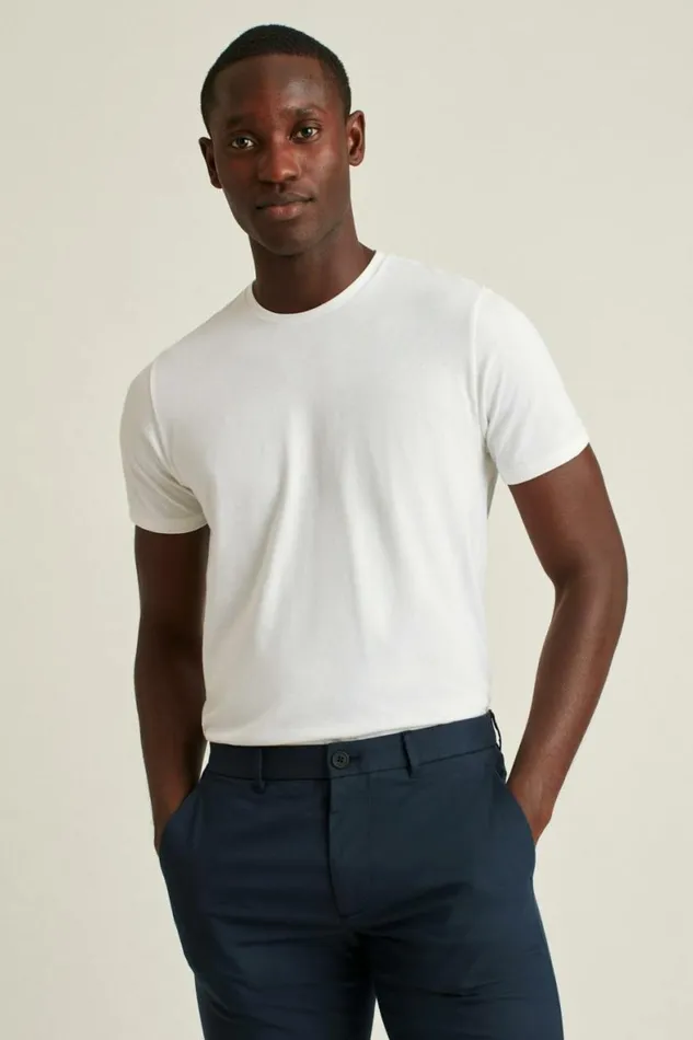 Men Pima Performance Tee White Bonobos Short Sleeve Tees