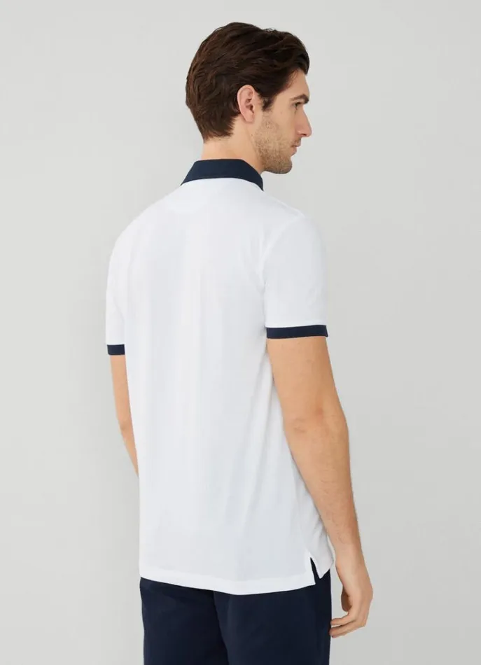 Men Polo Shirts Hackett London Classic Fit Heritage Piqu Polo White