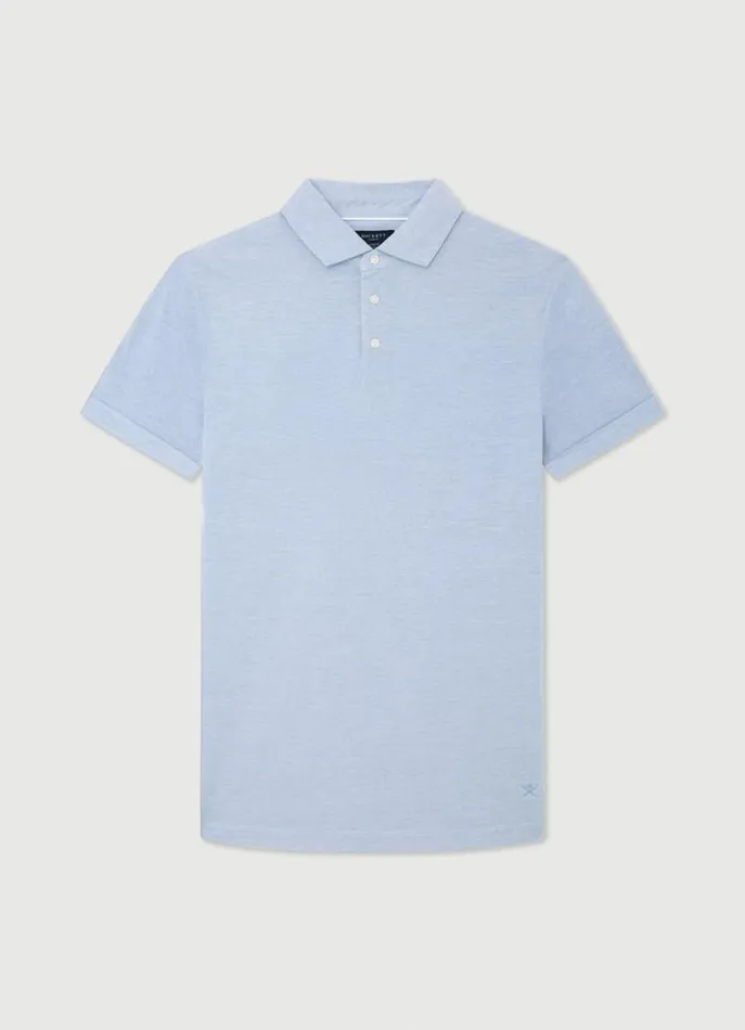 Men Polo Shirts Hackett London Classic Fit Polo Chambray Blue