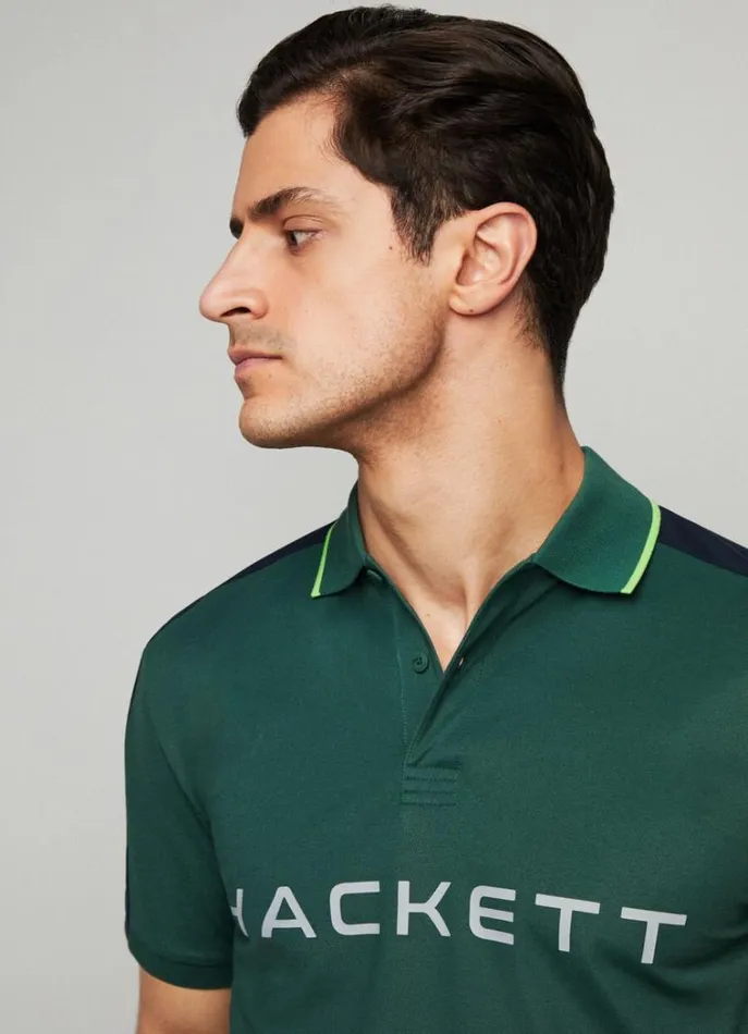 Men Polo Shirts Hackett London Hackett Sport Classic Fit Polo Greengrey