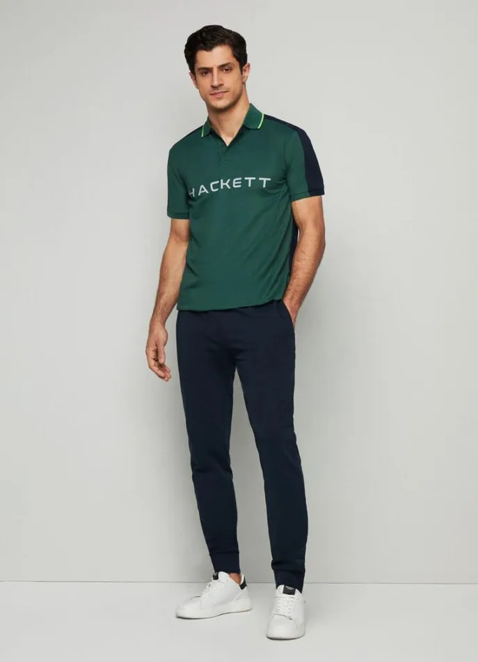 Men Polo Shirts Hackett London Hackett Sport Classic Fit Polo Greengrey
