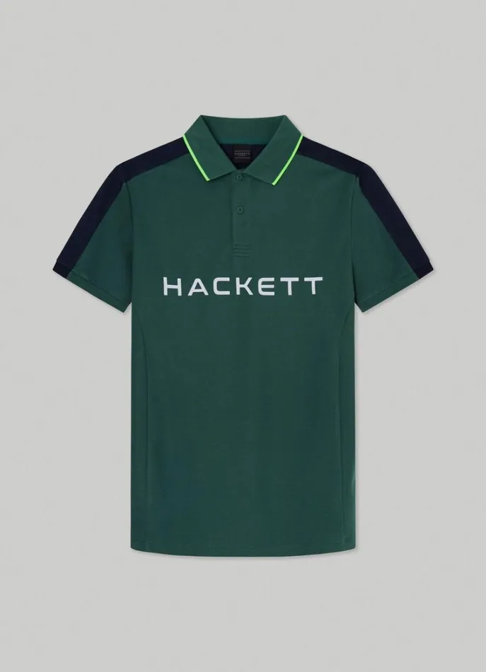 Men Polo Shirts Hackett London Hackett Sport Classic Fit Polo Greengrey