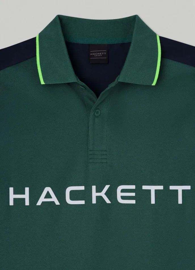 Men Polo Shirts Hackett London Hackett Sport Classic Fit Polo Greengrey