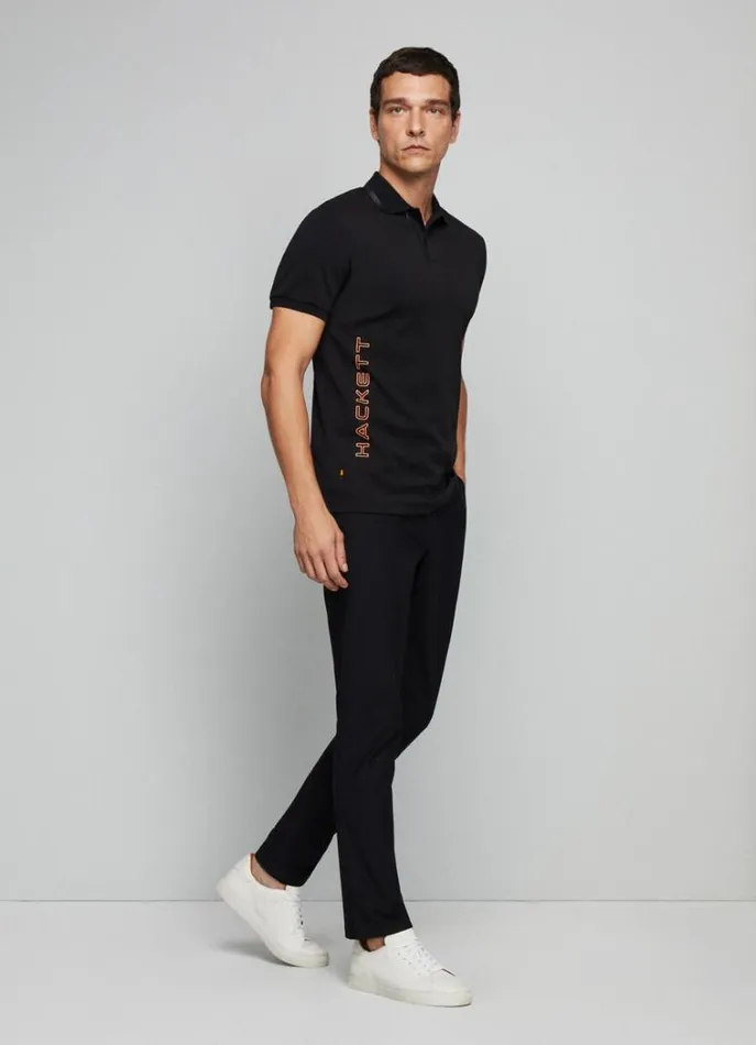 Men Polo Shirts Hackett London Hackett Sport Slim Fit Polo Black