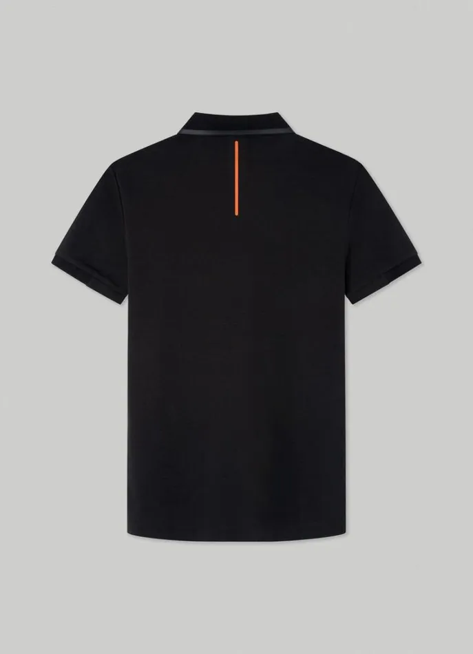 Men Polo Shirts Hackett London Hackett Sport Slim Fit Polo Black