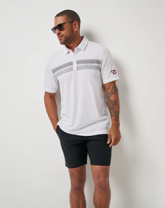 Men Polos TravisMathew ARIZONA DIAMONDBACKS TOP RECRUIT POLO White