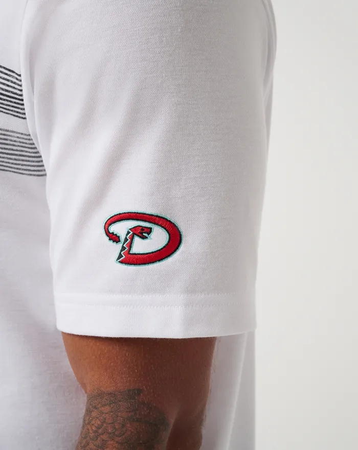 Men Polos TravisMathew ARIZONA DIAMONDBACKS TOP RECRUIT POLO White