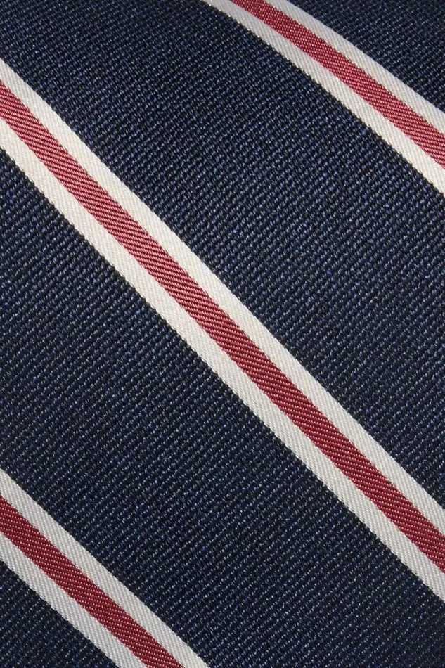 Men Premium Necktie Navy Pink White Stripe Bonobos Ties and Pocket Squares