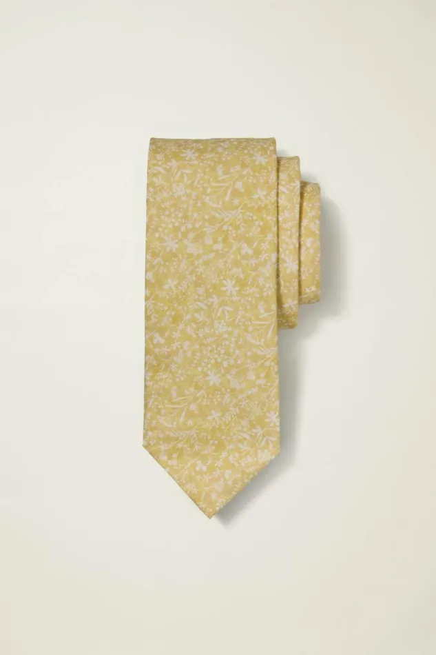 Men Premium Necktie Yellow Daydream Meadow Bonobos Ties and Pocket Squares
