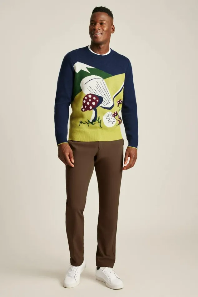 Men Putting Scenic Crew Neck Golf Forest Bonobos Crew and VNeck Sweaters