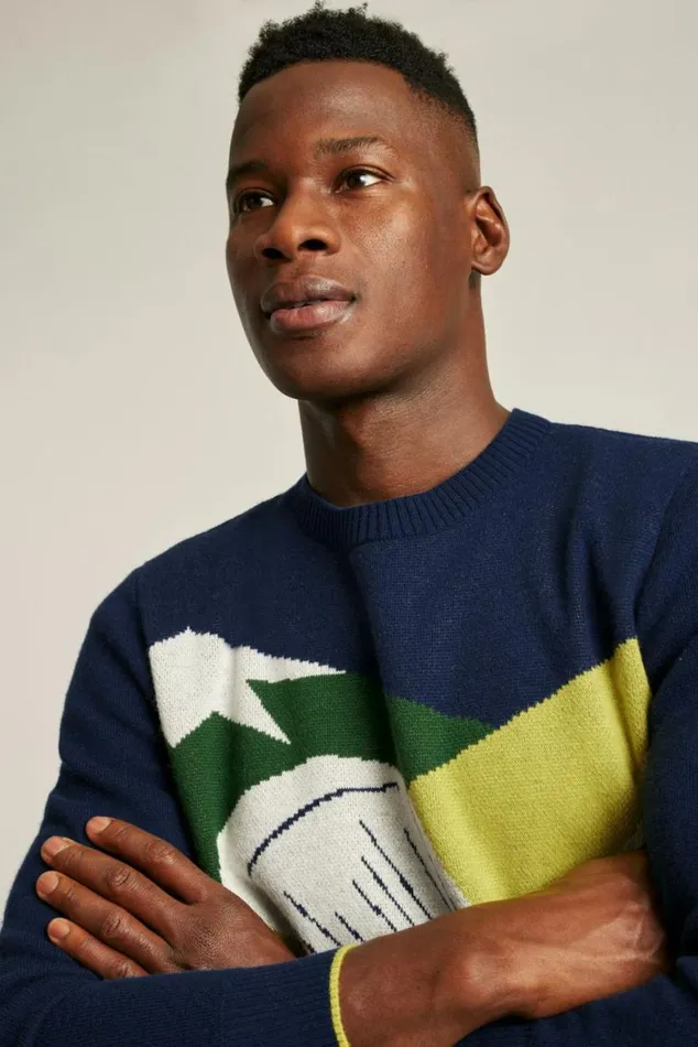 Men Putting Scenic Crew Neck Golf Forest Bonobos Crew and VNeck Sweaters