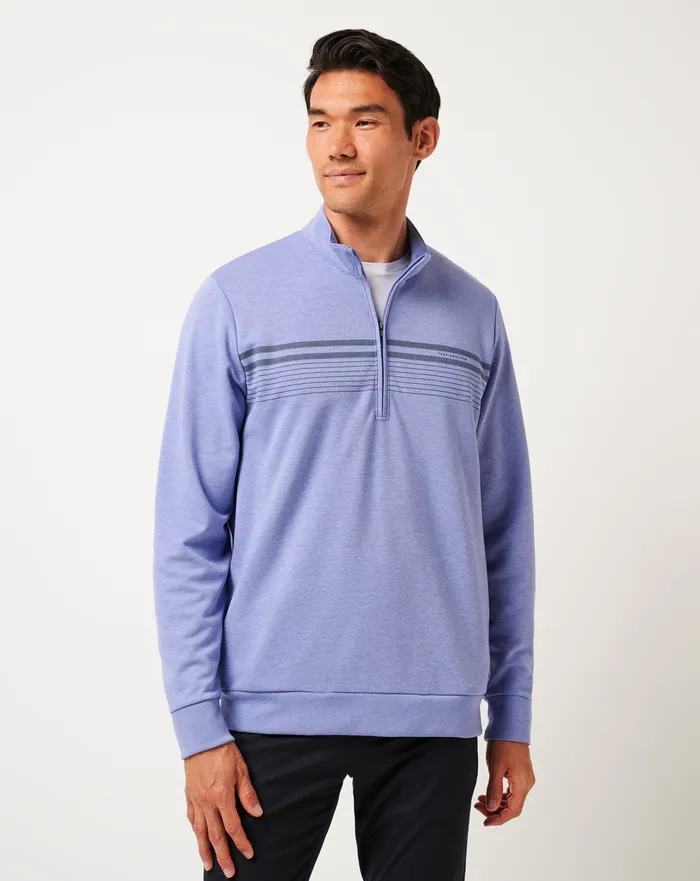 Men Quarter Zips TravisMathew MOONLIGHTER QUARTER ZIP Heather Violet Storm