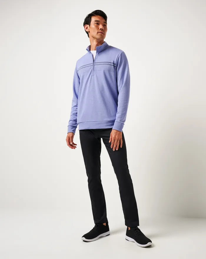 Men Quarter Zips TravisMathew MOONLIGHTER QUARTER ZIP Heather Violet Storm