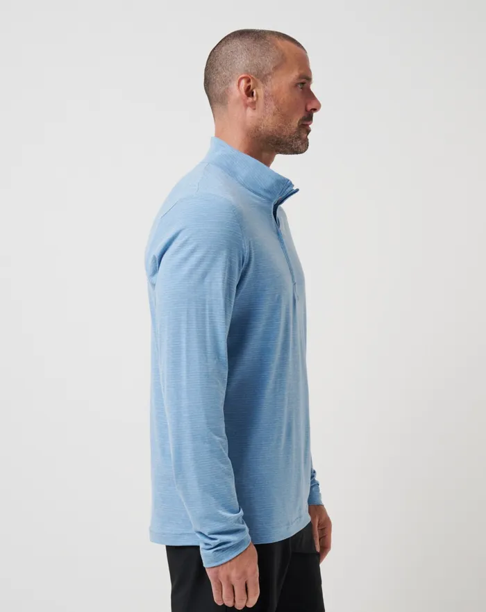 Men Quarter Zips TravisMathew THE HEATER QUARTER ZIP Heather Blue