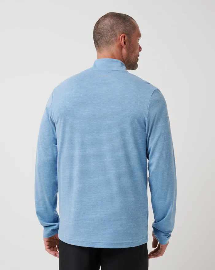 Men Quarter Zips TravisMathew THE HEATER QUARTER ZIP Heather Blue