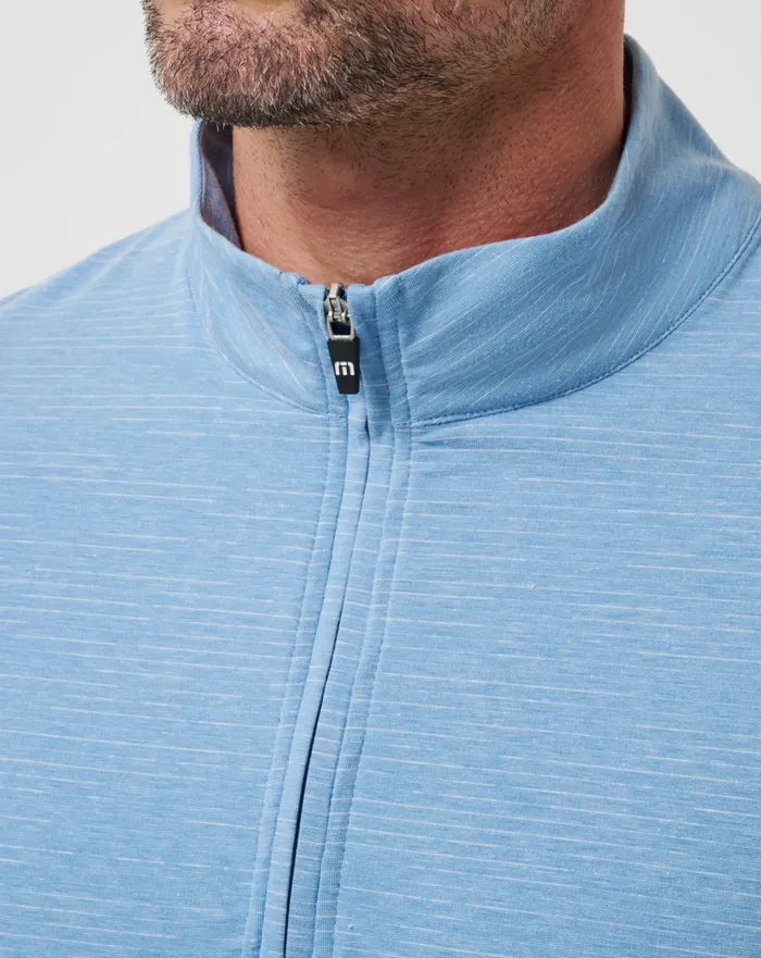 Men Quarter Zips TravisMathew THE HEATER QUARTER ZIP Heather Blue