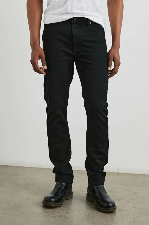 Men Rails Pants Clayton Slim Straight Dark Black