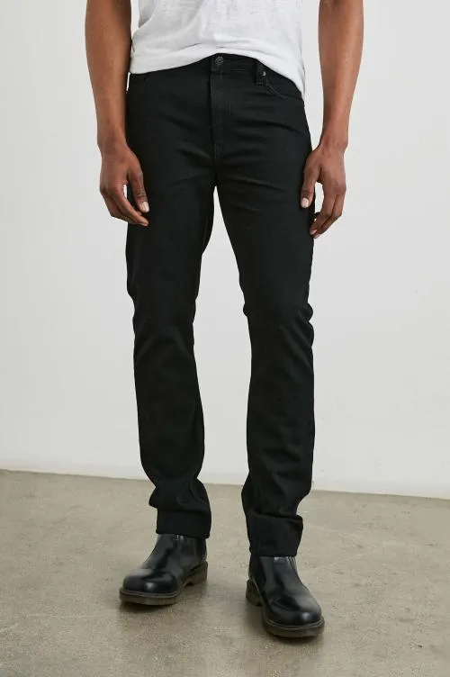 Men Rails Pants Clayton Slim Straight Dark Black Men Rails Pants Clayton Slim Straight Dark Black
