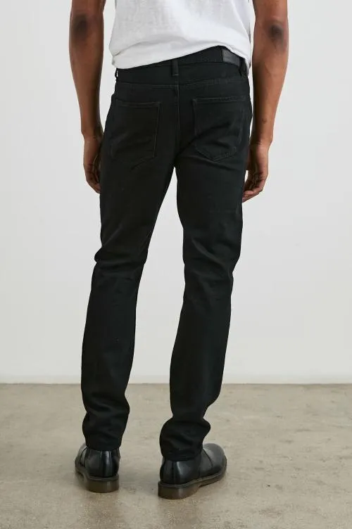 Men Rails Pants Clayton Slim Straight Dark Black Men Rails Pants Clayton Slim Straight Dark Black