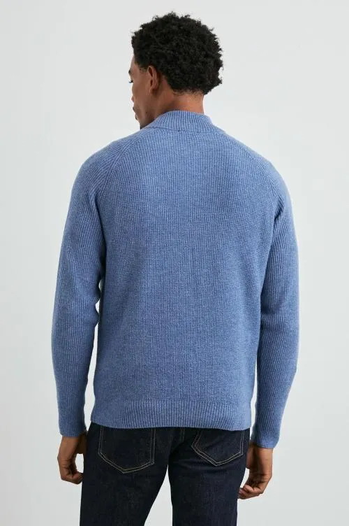 Men Rails Sweaters Stark Quarter Zip Cerulean Melange Men Rails Sweaters Stark Quarter Zip Cerulean Melange