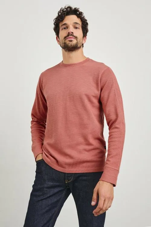 Men Rails TShirts and Polos Rheese Thermal Red Brick