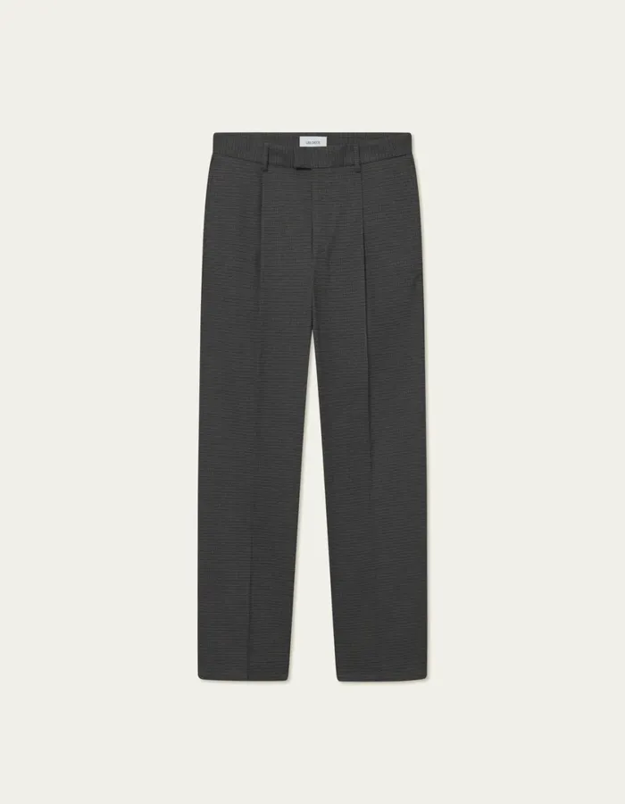 Men Reece Pleated Check Suit Pants 8211 BlackRaven Les Deux Pants