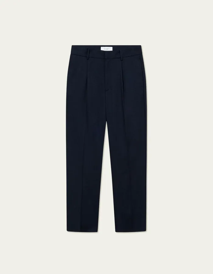 Men Reece Pleated Suit Pants 20 8211 Dark Navy Les Deux Pants