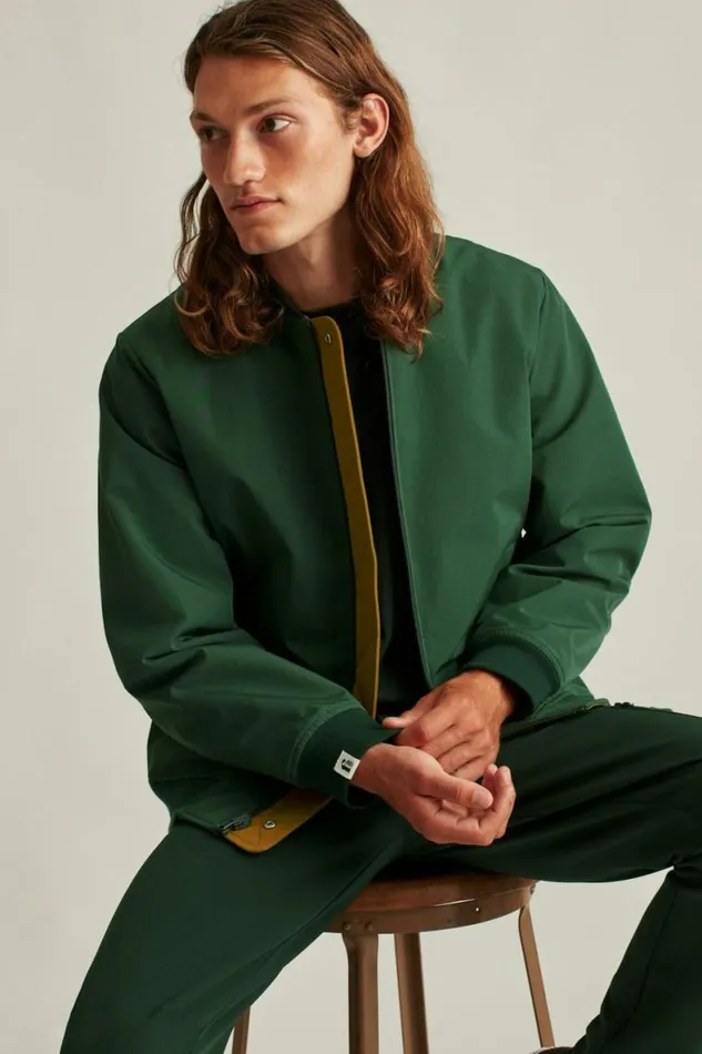 Men Reversible Bomber Jacket Dark Green 8211 Light Brown Bonobos Bombers