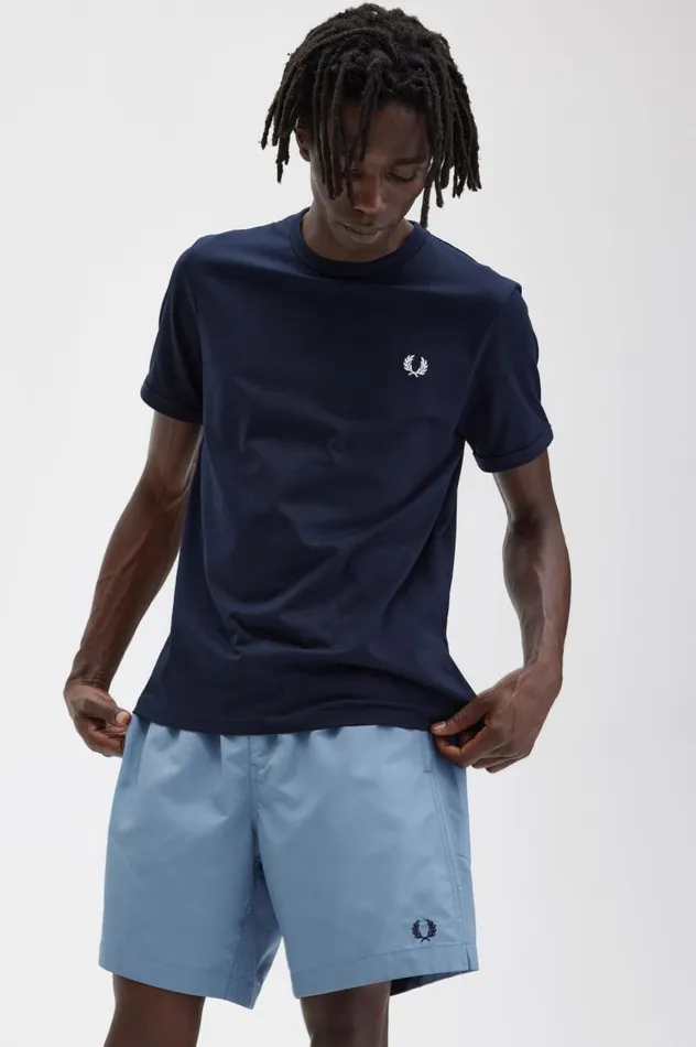 Men Ringer TShirt Navy Fred Perry TShirts
