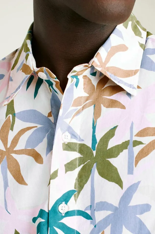 Men Riviera Short Sleeve Shirt Hazy Playa Palms Bonobos Short Sleeve Shirts