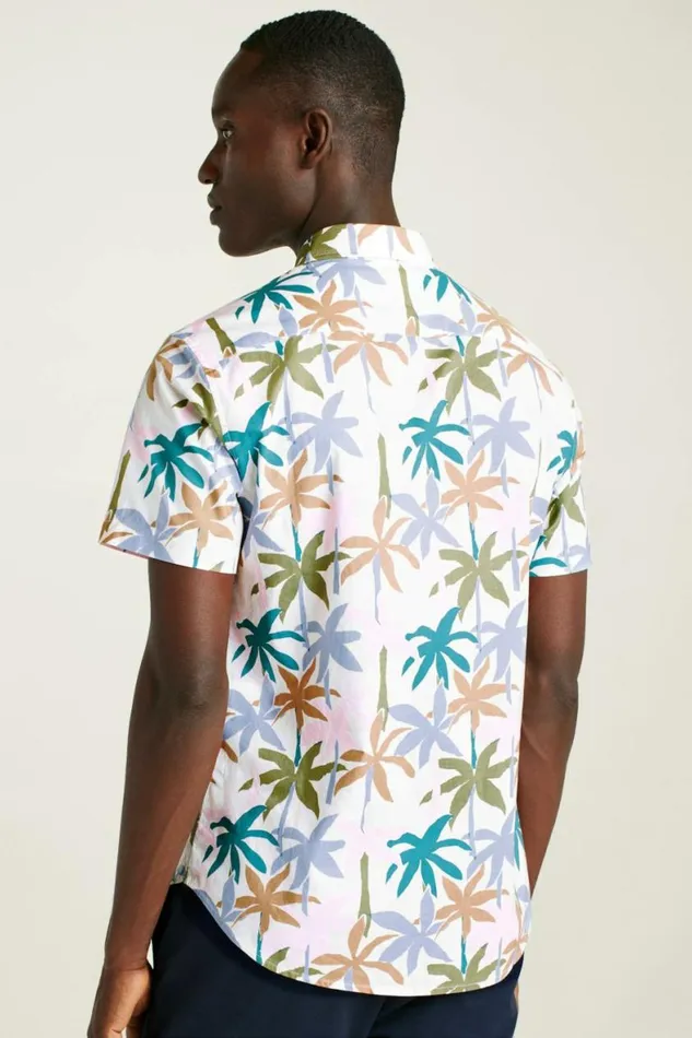 Men Riviera Short Sleeve Shirt Hazy Playa Palms Bonobos Short Sleeve Shirts