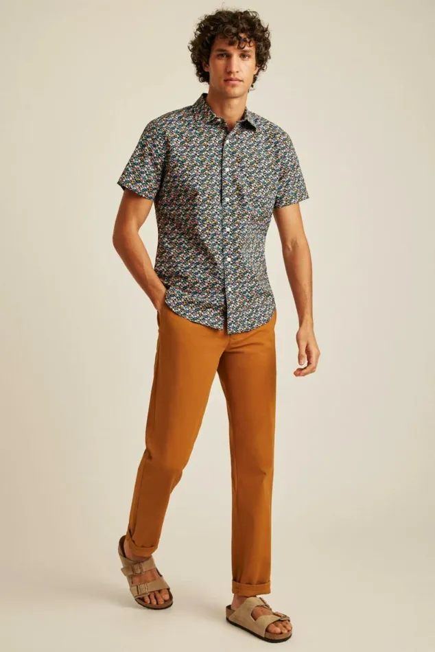 Men Riviera Short Sleeve Shirt Multi Floral Fest Bonobos Short Sleeve Shirts