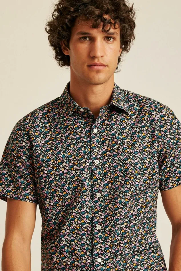 Men Riviera Short Sleeve Shirt Multi Floral Fest Bonobos Short Sleeve Shirts